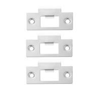 AUTSUPPL 3 pièces Plaques de Renfort Acier Inoxydable pour Gâche de Serrure Couverture de Loquet Résistante Aux Impacts Accessoires de Porte Faciles à Installer Protège Cadre et Cache