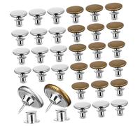 AUTSUPPL 30 pièces Boutons Jeans Amovibles Sans Couture Épingles Réglables Serrage Pins pour Pantalons Jean et Jupes Boutons Fixation Discrets et Résistants