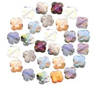 AUTSUPPL 30 pièces Perles Verre Trèfle Colorées DIY Bijoux Bracelets Colliers Décoration Artisanale