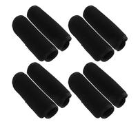 AUTSUPPL 4 Paires Housse D'accoudoir pour Déambulateur, Coussin de Poignée de Fauteuil Roulant, Polyester Noir, Double Couche Élastique, Antidérapant, Facile à Nettoyer, pour Fauteuil