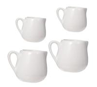 AUTSUPPL 4 pièces Pichet à Sauce Céramique avec Poignée Pot Lait Porcelaine Multi-usage Mini Tasse à Sauce et Lait Design Simple et Anti-goutte pour Maison et Restauration