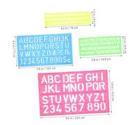 AUTSUPPL 4 pièces Pochoirs Lettres Réutilisables Lavables Petits Pochoirs Impression Multi-usage pour Peinture et Décoration DIY