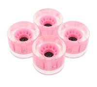 AUTSUPPL 4 Pièces Roues de Remplacement pour Skateboard PU Rose à Grosse | Cruising Quotidien et Parcs, Style Lumineux, Accessoires Inclus, Ride Stable et Fluide
