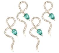 AUTSUPPL 4pcs Charme à Ongles Serpent en Alliage Chic et Élégant, Décorations 3d Faciles à Appliquer pour Nail Art DIY Unique