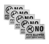 AUTSUPPL 5 Pièces Autocollant D’avis Commercial Interdit aux Chiens,