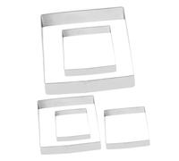 AUTSUPPL 5 pièces Carrés Acier Inoxydable Moules Biscuits Robustes pour Pâtisserie DIY Outils de Découpe Faciles à Démouler pour Adultes et Garçon Fille