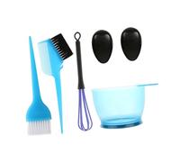 AUTSUPPL 5 pièces Kit Outils Coloration Cheveux Bleu Bol Mesure Antidérapant Pinceau Double Teinte pour Application Précise Cache-oreilles Réutilisables Ensemble Professionnel et
