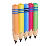 AUTSUPPL 5 Pièces Lot de Crayons Géants Gonflables PVC pour École Maternelle Éducatif Multifonction et Portable Décoration Colorée pour Fêtes Anniversaire et Retour Classe