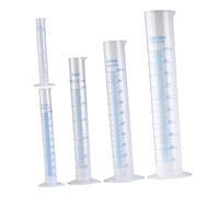 AUTSUPPL 5 pièces Lot de Cylindres de Mesure Plastique Transparent Professionnel Gradués Précis Base Pentagonale Antidérapante Outil de Laboratoire Polyvalent pour Mesures