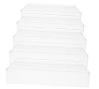 AUTSUPPL 5 pièces Présentoir Chaussures Transparent pour Étagère Slatwall Support Mural pour Boutique et Rangement Sneakers Installation Simple