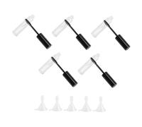 AUTSUPPL 5 pièces Tube Mascara Vide avec Baguette Brosse Cils Lot DIY Flacon Transparent avec Couvercle Noir Entonnoirs et Pipettes pour Huile et Crème Cils