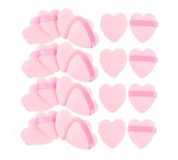 AUTSUPPL 50 pièces Houppettes Poudre Visage Forme Cœur Douce et Confortable Outils Maquillage pour Poudre et Fond de Teint Application Précise Autour Yeux Nez Bouche sans Irritation
