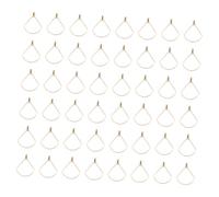 AUTSUPPL 50 pièces Kit de Fabrication de Bijoux Acier Inoxydable Anneaux de Boucle Oreille Double Forme Éventail Doré pour Femme Accessoires DIY Pendentifs Charms