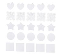 AUTSUPPL 50 pièces Lot de Toile Plastique à Maille pour Point de Croix Formes Cœur Carré Pentagramme Rond Accessoires Couture DIY pour Broderie Tricot et Crochet