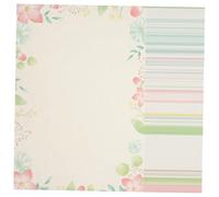 AUTSUPPL 50 pièces Lot Papier à Lettre Floral avec Bordure Aquarelle Papier Écriture Décoratif pour Lettres Invitations et Projets Créatifs Surface Lisse pour Écriture Fluide