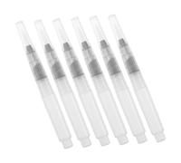 AUTSUPPL 6 pièces Set de Pinceaux Aquarelle Rechargeables à Réservoir Transparent Crayons Couleurs Solubles pour Peinture Intérieure et Extérieure Mélange Facile et Nettoyage Rapide Stylos