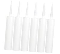 AUTSUPPL 6 pièces Tubes Vides Reutilisables pour Mastic Portable et Étanche Tubes à Calfeutrer Flexibles pour Réparations Carrelage et Fissures Léger