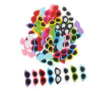 AUTSUPPL 60 pièces Charms Résine Lunettes Demi-rondes Miniatures pour Coque Téléphone DIY Accessoires Colorés pour Décoration et Création de Bijoux Compatible Plusieurs Modèles