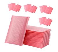 AUTSUPPL 60 Pièces Lot de Enveloppes Bulles Roses Sacs Expédition Auto-adhésifs Pochettes Rembourrées Film Coextrudé PE pour Protection Colis Petits Objets