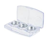 AUTSUPPL 6pcs Distributeur D'ombres à Paupières Vide 3 Compartiments Grosse Capacité Portable Léger pour Usage Quotidien et Transport Facile