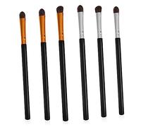 AUTSUPPL 6pièces Set De Pinceaux à Maquillage Pour Yeux Poils De Cheval Ensemble Professionnel De Brosse à Fard à Paupières Avec Poignées Plastique Pour Maquillage Précis