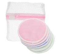AUTSUPPL 7 Pièces Lot De Disques Démaquillants Fibre Végétale Réutilisables Et Lavables Éponges Pour Visage Tampons Démaquillants Accessoires De Maquillage Avec Pochette De Rangement