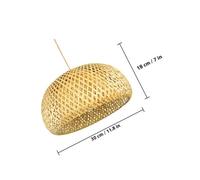 AUTSUPPL Abat-jour Bambou Tissé Main pour Plafonnier Suspension Rétro Rotin Naturel Lampe Éclairage Décorative pour Salon et Chambre Facile à Installer et Élégant