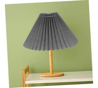AUTSUPPL Abat-jour Plissé Tissu Gris pour Lampe de Chevet Adulte Détachable Éclairage Doux et Uniforme Compatible Décoration pour Chambre et Salon