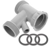 AUTSUPPL Adaptateur de vidange d'évier de cuisine PP, alimentation en eau de drainage, raccord de branchement d'égout, joint coudé, conception à quatre voies, drainage fluide