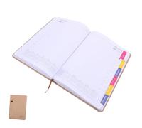 AUTSUPPL Agenda Rigide Beige Cahier de Gestion Du Multifonction Organiseur Portable pour Étudiants Professionnels et Voyageurs Planificateur Mensuel Pratique