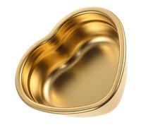 AUTSUPPL Assiette Forme Coeur Acier Inoxydable Plat Portable pour Snacks et Desserts Légère et pour Camping et Usage Quotidien Réutilisable