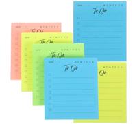 AUTSUPPL Autocollant de note blocs-notes 6Pcs en papier, petites notes adhésives pratiques, pour étudiants, organisation de tâches, bureau et maison Couleur Aléatoire