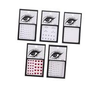 AUTSUPPL Autocollants Corporels 5 Feuilles de Décorations Faciales Yeux en Acrylique Réutilisables Formes Variées pour Fête Halloween et Jour des Morts