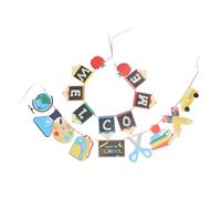 AUTSUPPL Bannière de Fête de Rentrée Scolaire Décorative Drapeaux Suspendus pour Salle de Classe Maison et Boutique Fournitures de Fête et Accessoires pour Accueil des Élèves