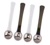 AUTSUPPL Bâton De Massage Yeux En Alliage De Zinc 4 Pièces Cuillère à Crème Yeux Blanche Et Vert Foncé Outil De Beauté Portable Soulageant La Fatigue Oculaire Usage Quotidien