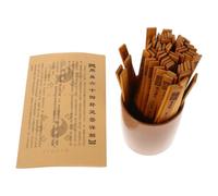 AUTSUPPL Bâtonnets de Fortune Chinois en Bambou, Bâtonnets de Divination, Khaki, 64 Hexagrammes, pour Apprentissage du Yi Jing et Étude Personnelle