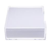 AUTSUPPL Bloc-notes Papier Blanc Petit Bloc-notes Pratique avec Boîte Transparente Portable, Cube Mémo Carré en Papier pour Prises de Notes Rapides pour Bureau et Loisirs