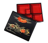 AUTSUPPL Boîte à Déjeuner Bento Japonaise Moyenne En Plastique 5 Compartiments, Sans Odeur, Facile à Nettoyer, Pour Préparation De Repas Au Bureau, École Et Voyage