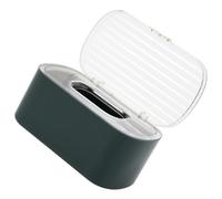AUTSUPPL Boîte à Serviettes et Masques avec Joint Étanchéité Intégré Rangement Anti-poussière pour Bureau Maison Voiture Conteneur Élégant Vert Foncé et Doré
