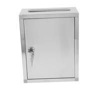 AUTSUPPL Boîte Aux Lettres Murale Acier Inoxydable Robuste Capacité Importante Résistante à Eau avec Serrure Boîte à Suggestions Publique pour Installation Extérieure et Stockage Sécurisé