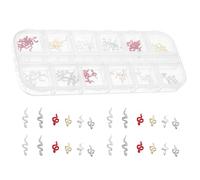 AUTSUPPL Boîte de Breloques à Ongles en Alliage Forme Serpent pour Manucure Diy, Décorations Uniques Résistantes la Décoloration, Choix Varié pour Femmes Plusieurs styles