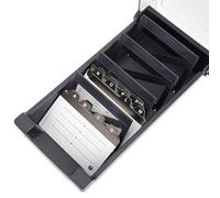 AUTSUPPL Boîte de Fiches Compacte en Plastique Épais Couvercle Hermétique, Organiseur de Cartes de Visite et Cartes Mémoire Portable, Grosse Capacité pour Bureau, École et Maison