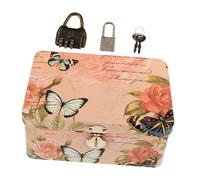 AUTSUPPL Boîte de Rangement avec Cadenas à Code Petite Boîte Portable pour Échantillons Cosmétiques Organisateur Compact Sécurisé pour Bureau et Bijoux