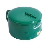 AUTSUPPL Bol Dinosaure en Acier Inoxydable 304 avec Couvercle, Bol à Nouilles Instantanées Multifonction, Saladier Vert Émeraude 1 Pièce Cuisine Maison Bureau