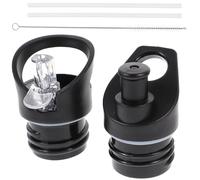 AUTSUPPL Bouchon de Bouteille en Plastique Portable 2pcs Embout D'aspiration Noir sans Ajout de Saveur pour Camping et Activités Extérieures