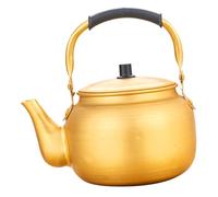 AUTSUPPL Bouilloire Aluminium Jaune pour Cuisson sur Feu Théière Portable Rustique Pratique Résistante et Facile à Utiliser