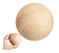 AUTSUPPL Boule en Bois Massif 9 Cm pour Bricolage Diy, Sphère Ronde Naturelle Lisse, Accessoire D'artisanat Décoration Créative, Jeu et Loisirs Créatifs, Bois Brut, Projet Manuel