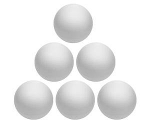 AUTSUPPL Boules en Polystyrène Blanches Ø 8 CM Lot de 6 pour Créations DIY, Décorations de Sapin de Noël et Fêtes Possibilités D’Ornements Variés