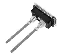 AUTSUPPL Bouton Poussoir Double Chasse pour Réservoir Wc Finition Argentée Facile à Installer Compatible Toilette Bouton de Chasse Eau Rectangulaire