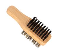 AUTSUPPL Brosse à Barbe Double Face Petite Taille Brosse Poils De Sanglier Naturel Douce Pour Hommes Toilettage Entretien Visage Nettoyage Cou Oreilles